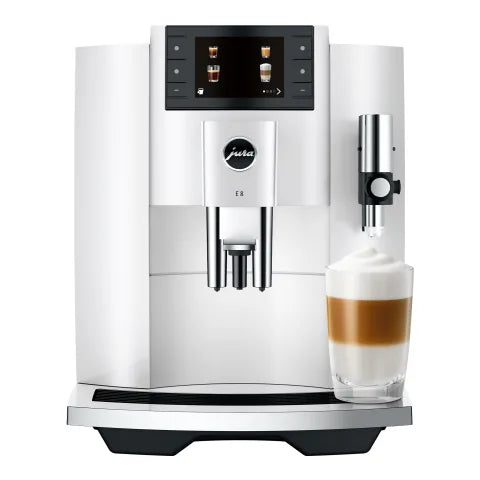 JURA COFFEE MAKER E8 PIANO WHITE