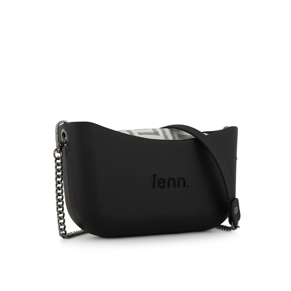 FENN BAG CLASSIC BLACK GUNMETAL HANDLE