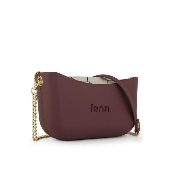 FENN BAG CLASSIC MAROON GOLD CHAIN