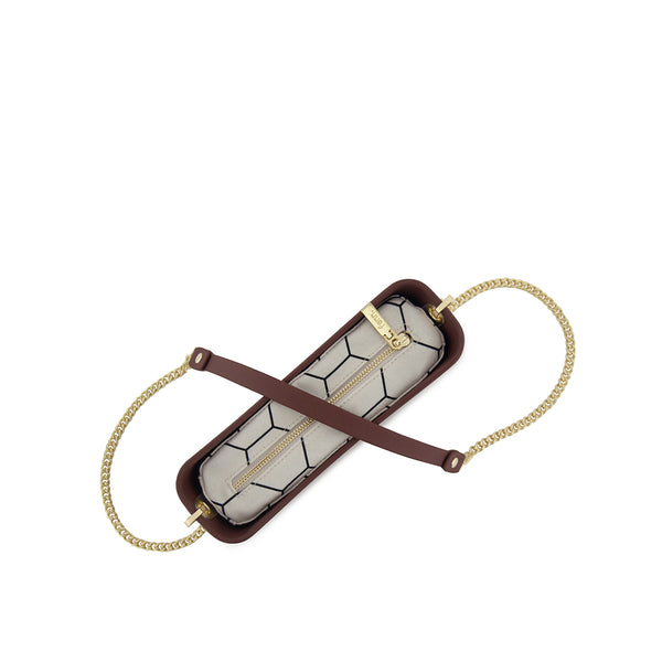 FENN BAG CLASSIC MAROON GOLD CHAIN