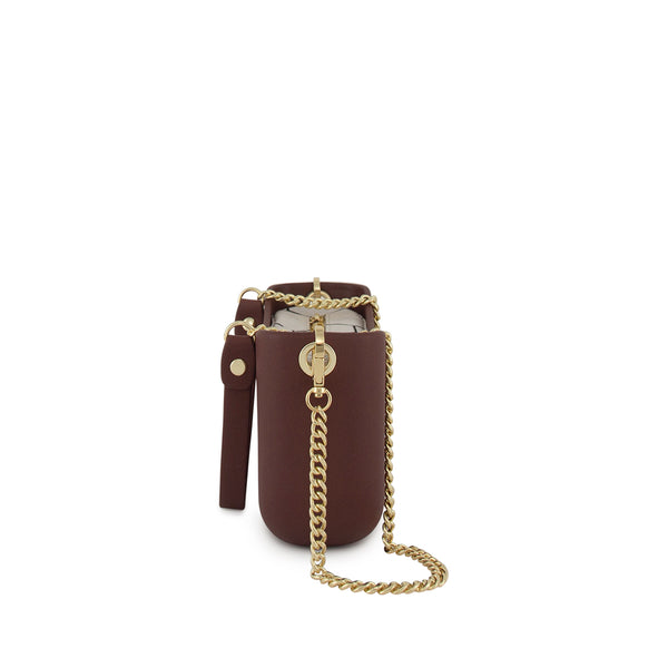 FENN BAG CLASSIC MAROON GOLD CHAIN