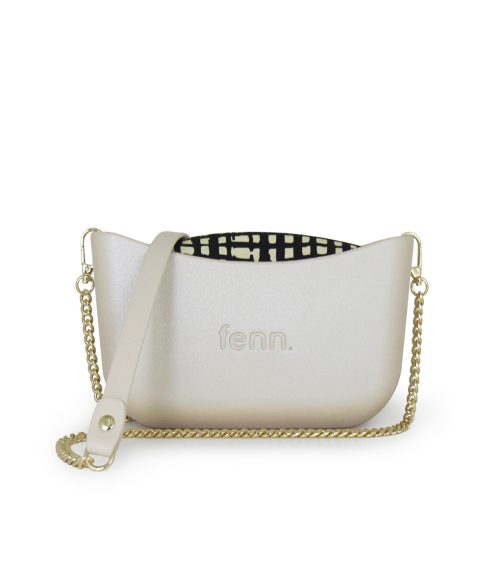 FENN BAG CLASSIC CHAMPAGNE SHIMMER GOLD STRAP