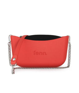 FENN CLASSIC BAG FIERY RED SILVER CHAIN