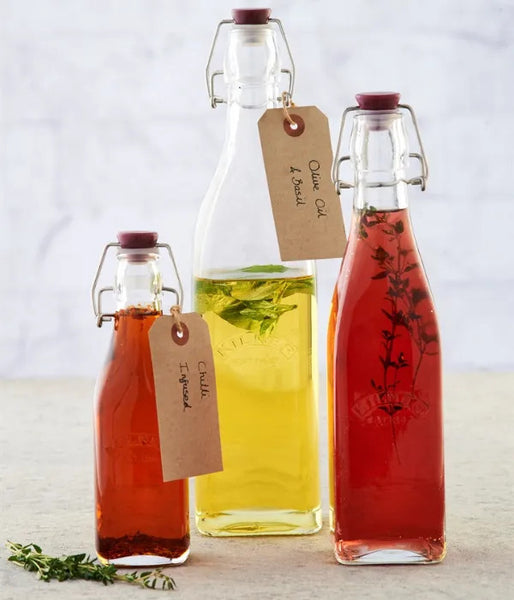 KILNER CLIP TOP SQUARE BOTTLE 1L