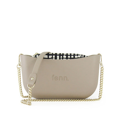 FENN BAG CLASSIC STONE , GOLD CHAIN