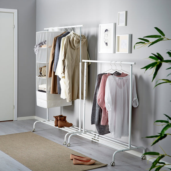 IKEA RIGGA CLOTHES RACK, WHITE