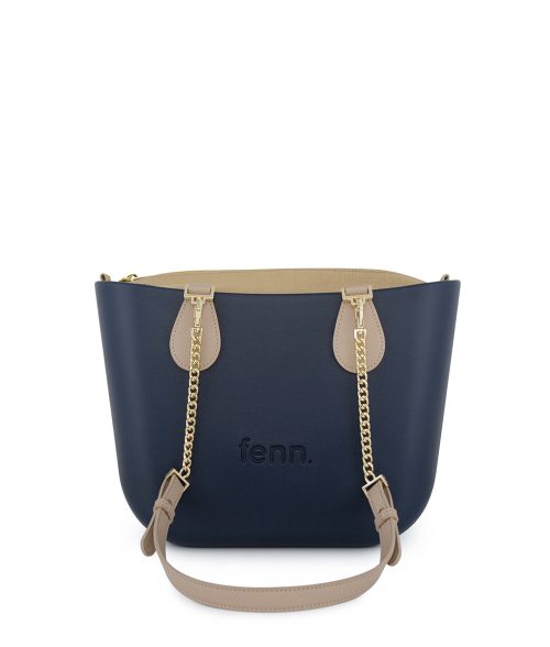FENN BAG PETITE NAVY LIGHT STONE CHAIN
