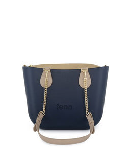 FENN BAG PETITE NAVY LIGHT STONE CHAIN