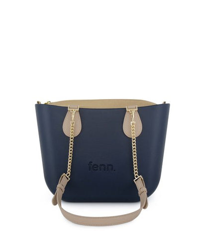 FENN BAG PETITE NAVY LIGHT STONE CHAIN