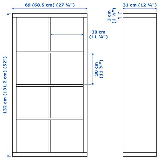 IKEA FLYSTA SHELVING UNIT 69X132CM