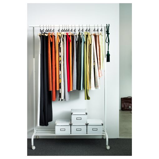 IKEA RIGGA CLOTHES RACK, WHITE