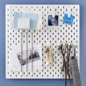 IKEA SKADIS PEGBOARD, 26X56CM, WHITE