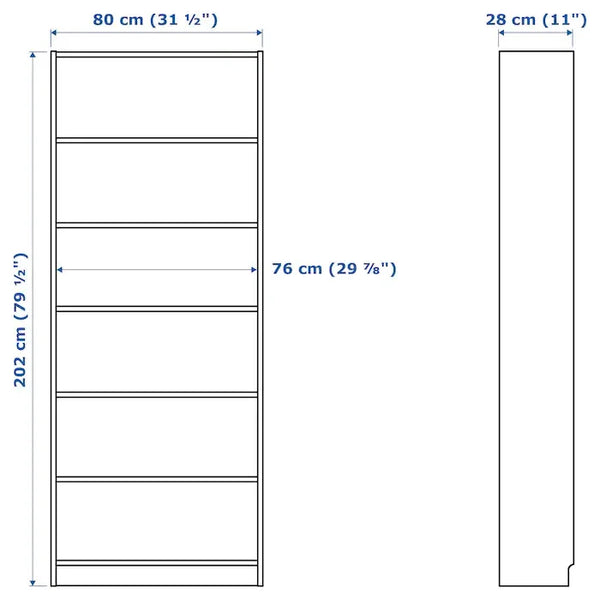 IKEA BILLY BOOKCASE 80X202 CM