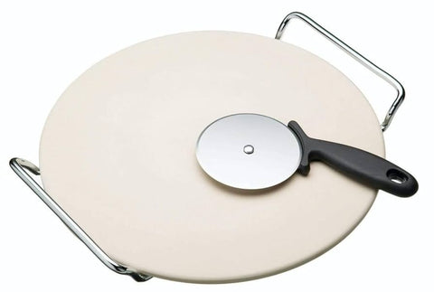 KITCHENCRAFT PIZZA STONE & CUTTER ROUND
