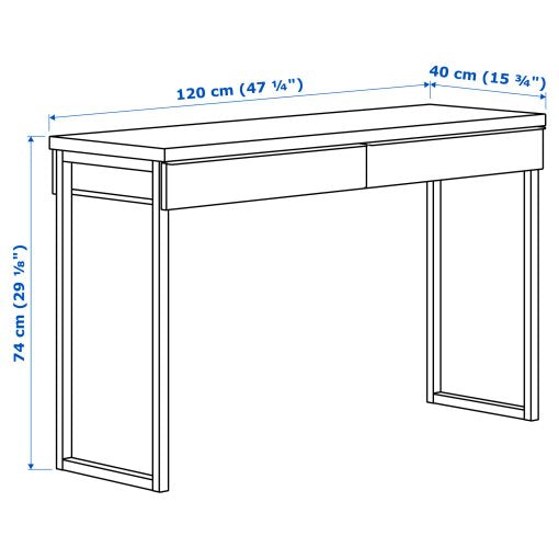 IKEA BESTA BURS DESK 120X40CM