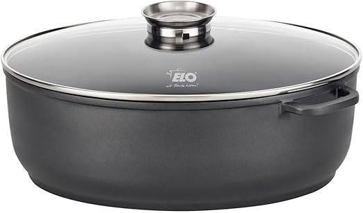 ELO OVAL ROASTER 38X25CM AROMA KNOB ALUCAST