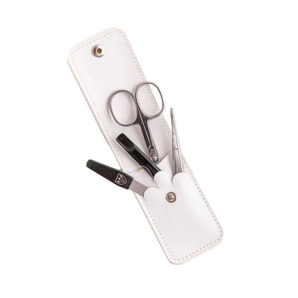 DREI SCHWERTER MANICURE SET WHITE ARTIFICIAL LEATHER