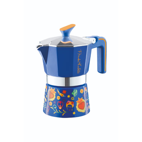 PEDRINI KAHLO 6-CUP COFFEE MAKER-BLUE