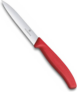 VICTORINOX KITCHEN KNIFE PARING RED WAVY