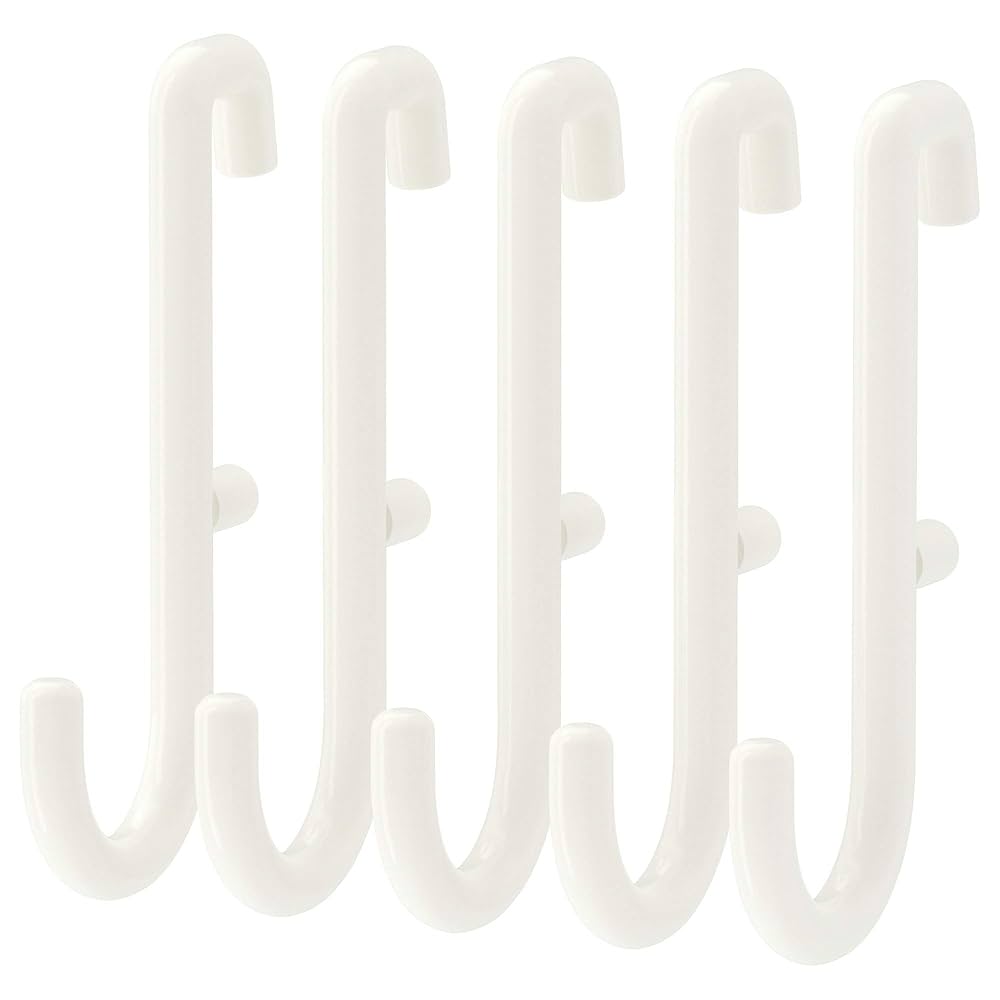 IKEA SKADIS, HOOK, 5PACK, WHITE