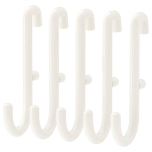 IKEA SKADIS, HOOK, 5PACK, WHITE