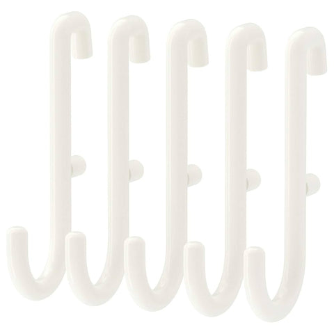 IKEA SKADIS, HOOK, 5PACK, WHITE
