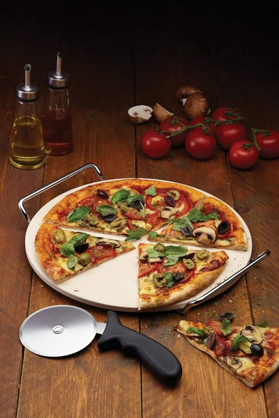 KITCHENCRAFT PIZZA STONE & CUTTER ROUND