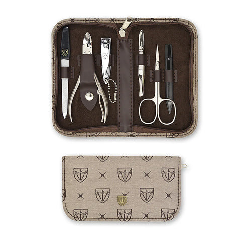 DREI SCHWERTER MANICURE SET TEXTILE ROYAL