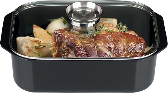 ELO RECTANGULAR ROASTER 40X26CM WITH GRIDDLE & AROMA KNOB