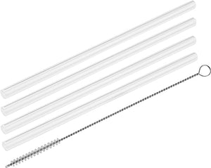 FACKELMANN 4 GLASS STRAWS INCL. BRUSH