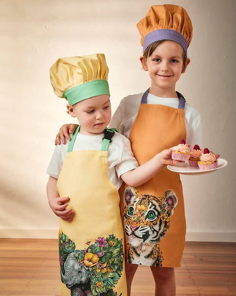 MAXWELL & WILLIAMS WILD PLANET APRON/HAT TIGER