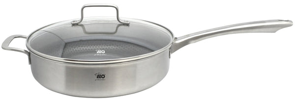 ELO RELIEF SOLUTION DEEP FRYING PAN W/HELPER HANDLE & GLASS