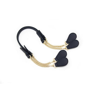 FENN CHAIN HANDLE NAVY/GOLD CHAIN PETITE