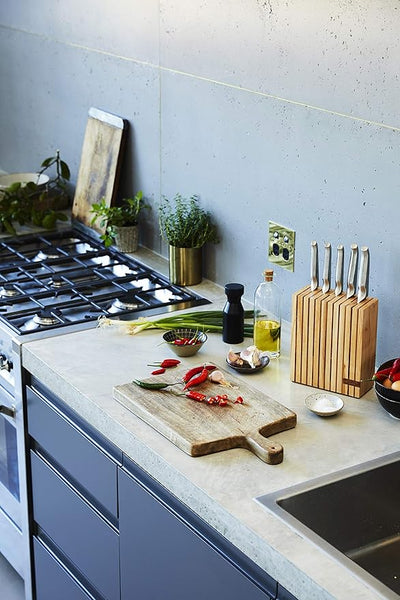 5 SLOT WOOD KNIFE BLOCK