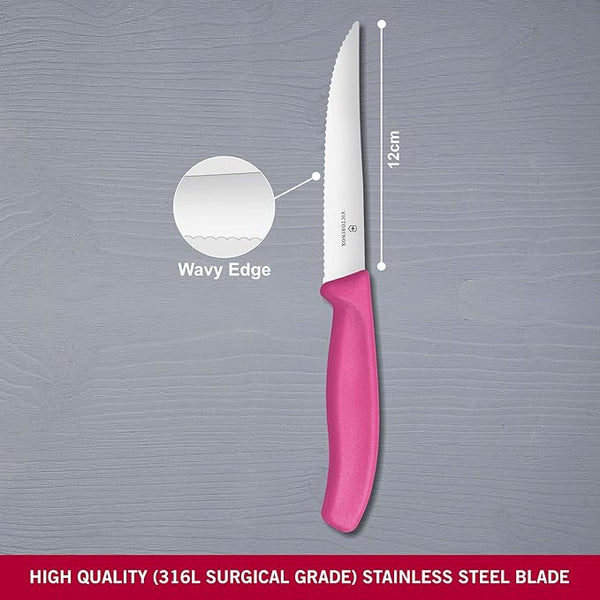 VICTORINOX KNIFE STEAK 2PC PINK