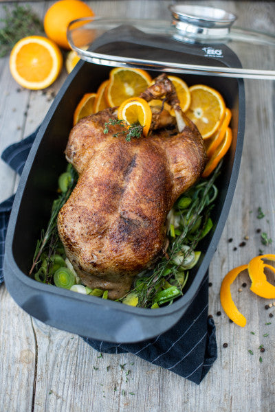 ELO RECTANGULAR ROASTER 40X22CM AROMA KNOB ALUCAST