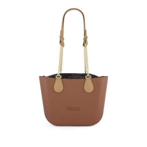 FENN BAG PETITE TAN GOLD CHAIN HANDLE