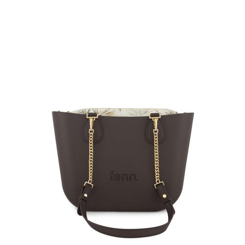 FENN BAG PETITE CHOCOLATE GOLD HANDLE