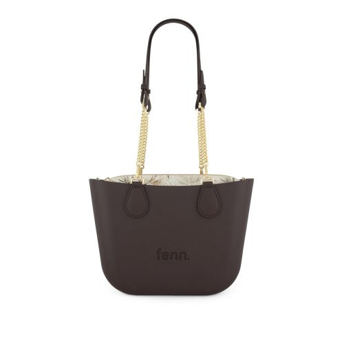 FENN BAG PETITE CHOCOLATE GOLD HANDLE