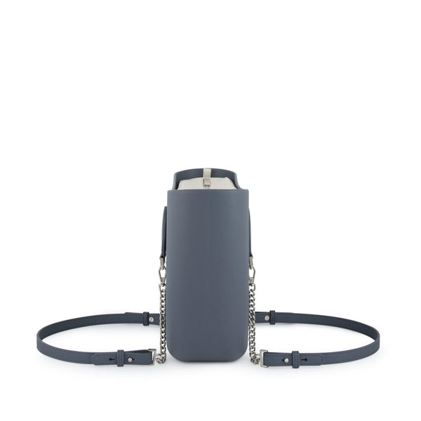 FENN BAG PETITE DENIM  SILVER CHAIN