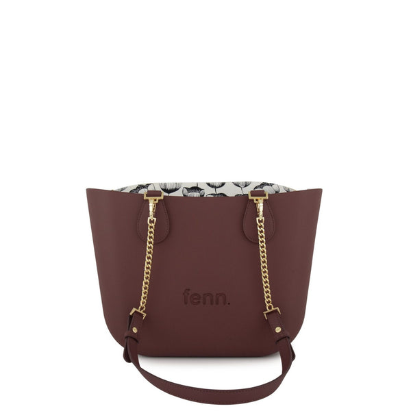 FENN BAG PETITE MAROON GOLD CHAIN