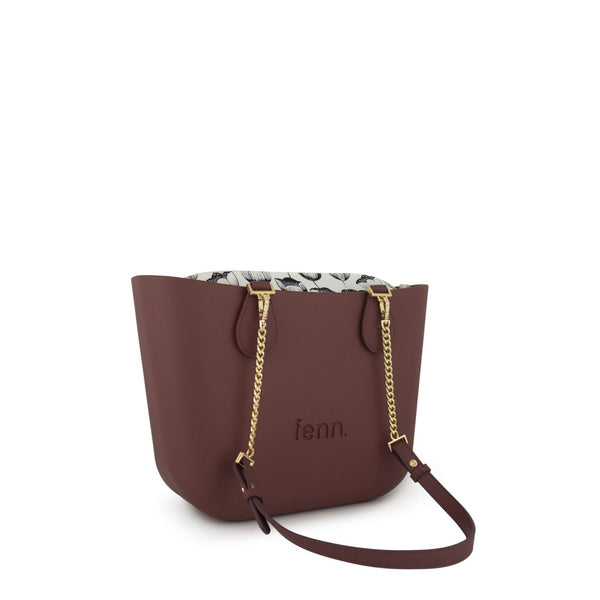 FENN BAG PETITE MAROON GOLD CHAIN
