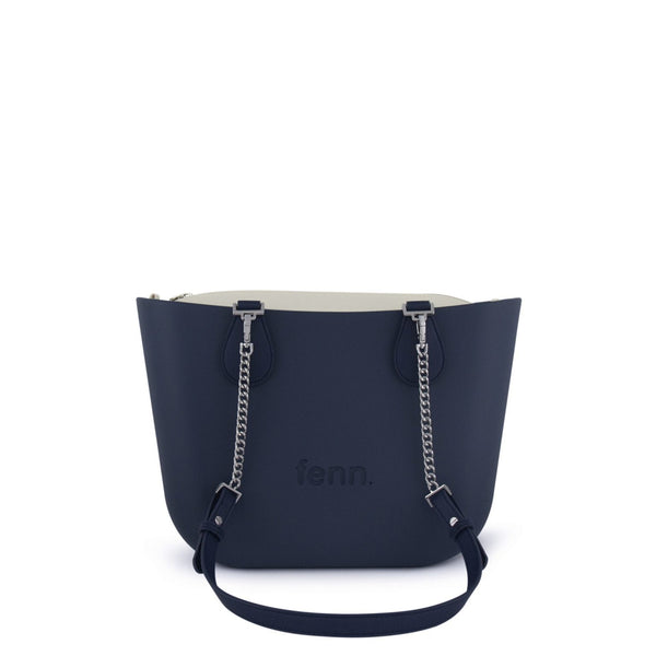 FENN BAG PETITE NAVY SILVER CHAIN