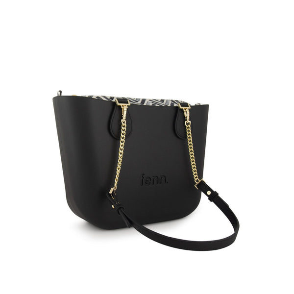 FENN PETITE BAG BLACK GOLD CHIN