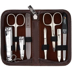 DREI SCHWERTER MANICURE SET BROWN,ARTIFICIAL LEATHER