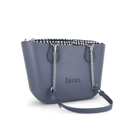 FENN BAG PETITE DENIM SILVER CHAIN