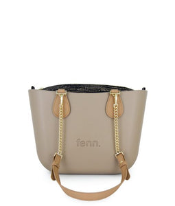 FENN PETITE STONE BAG LIGHT TAN CHAIN