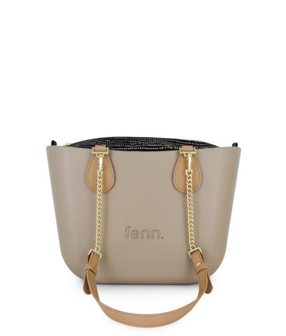 FENN PETITE STONE BAG LIGHT TAN CHAIN