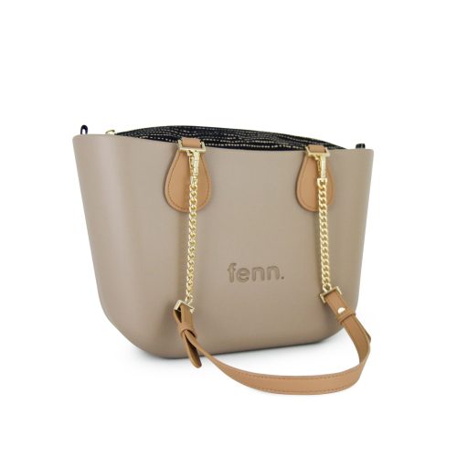 FENN PETITE STONE BAG LIGHT TAN CHAIN