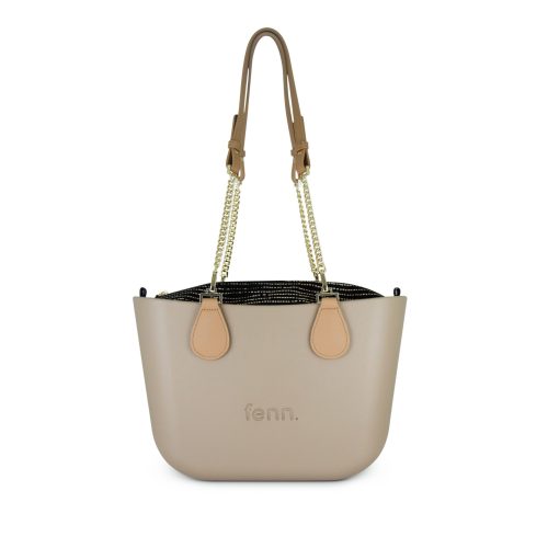 FENN PETITE STONE BAG LIGHT TAN CHAIN